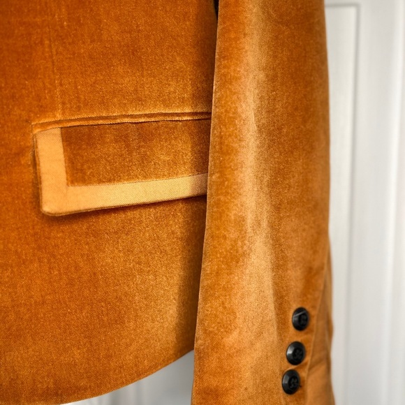 EUC - Gorgeus velvet blazer in tan colour - Size S - Picture 5 of 9